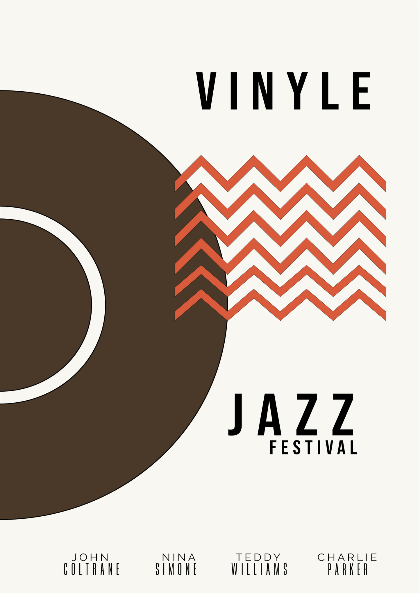 Affiche Jazz Vinyle - Festival | Art Moderne & Minimaliste - AFFICHA