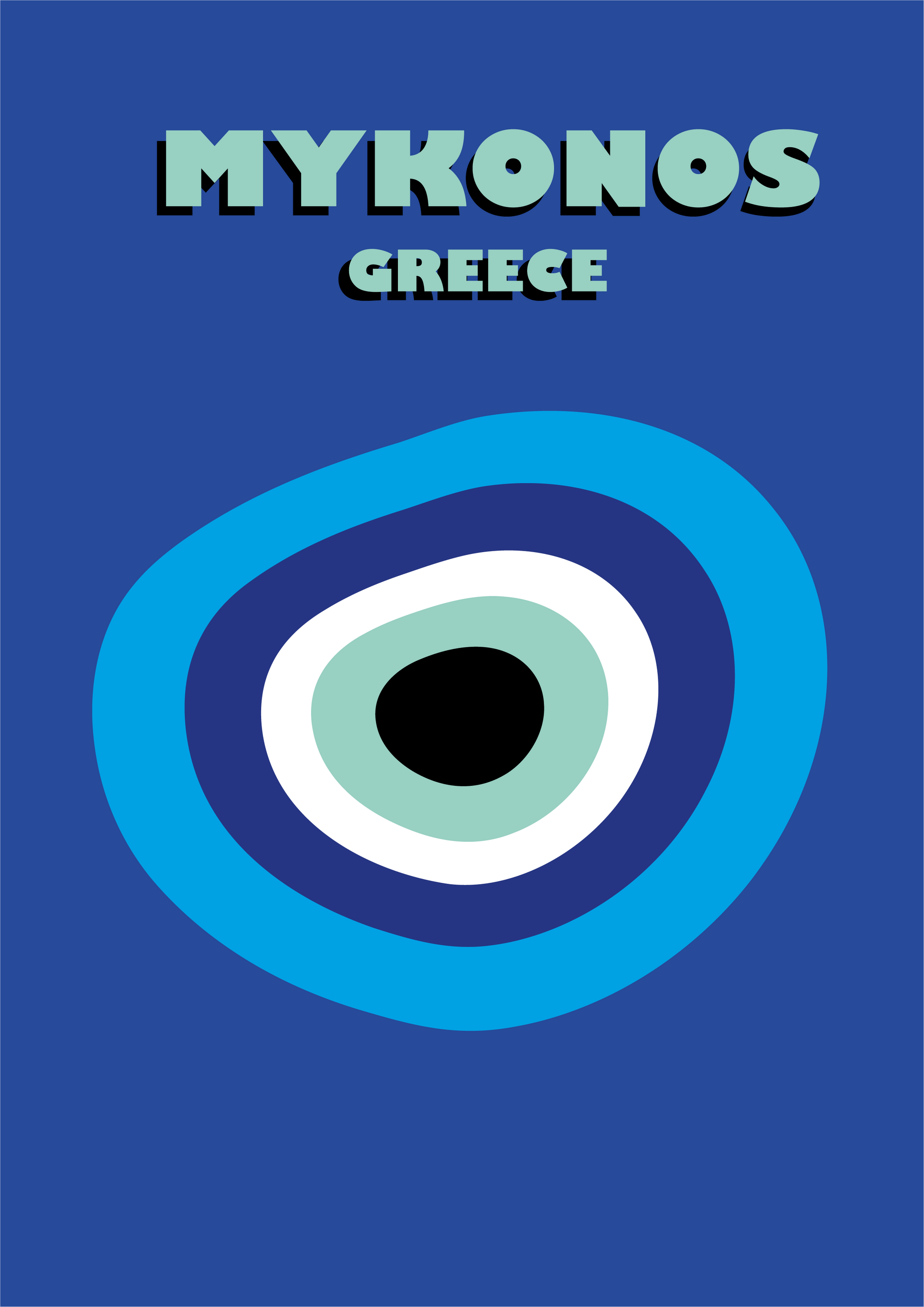 Affiche Mykonos Greece - Art Moderne et Élégant - AFFICHA